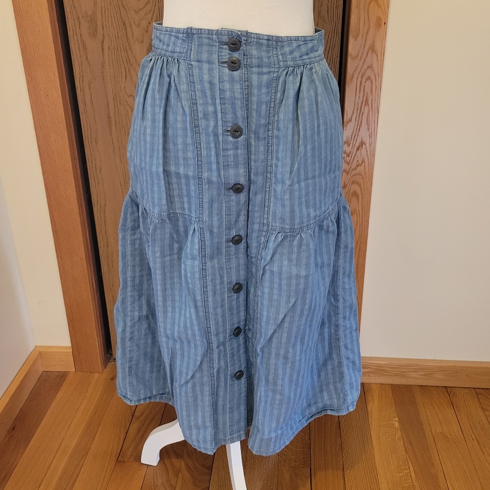 Madewell Cotton Midi Skirt